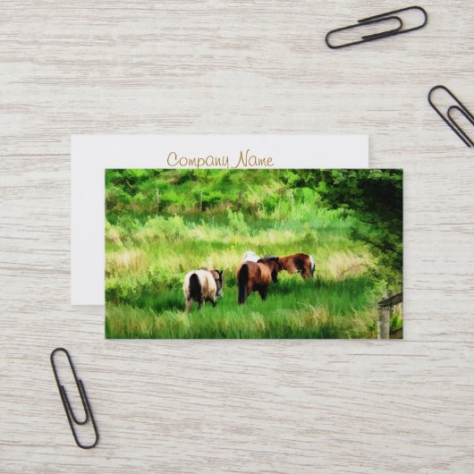 馬 名刺 (正面/裏面インサイチュ)