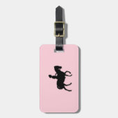 馬/子馬のピンクの女の子 ラゲッジタグ (正面縦)