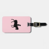 馬/子馬のピンクの女の子 ラゲッジタグ (正面横)