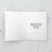 馬、子馬雪中クリスマスホリー:平和 シーズンカード (内部)