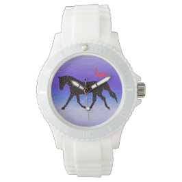 馬、恋、ハート 腕時計