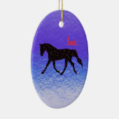 馬、愛およびハート セラミックオーナメント (右)