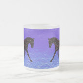 馬、愛およびハート フロストグラスマグカップ (中央)