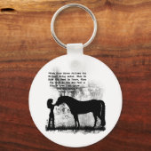 馬 – 愛されている キーホルダー (正面)