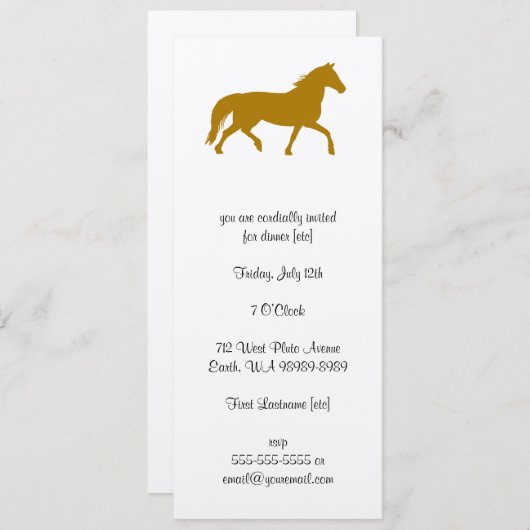 馬 招待状 (正面/裏面)