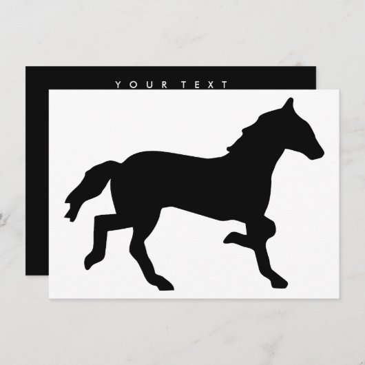 馬 招待状 (正面/裏面)