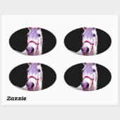 馬 楕円形シール (シート)