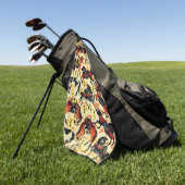 馬：歌川国芳 ゴルフタオル (グリーン)