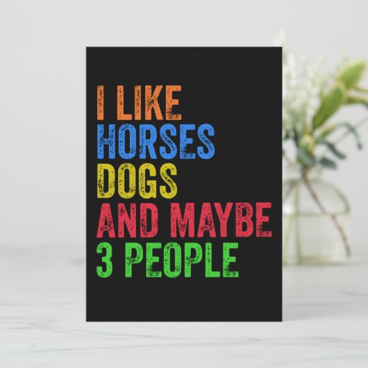 馬 犬が好きで、たぶん3人くらい 招待状 (スタンド正面)