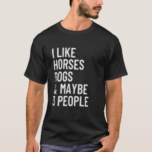 馬+犬+たぶん3人 馬 犬 Tシャツ
