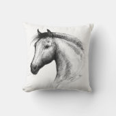 馬：白 クッション (正面)