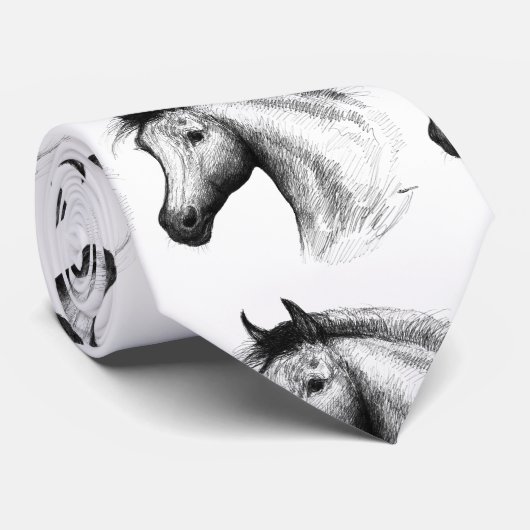 馬:白 ネクタイ (ロール)