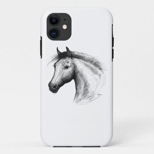 馬:白 Case-Mate iPhoneケース (裏面)