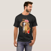 馬 競馬 乗馬 乗馬ライダー 騎手 牧場主 馬術 Tシャツ (正面フル)