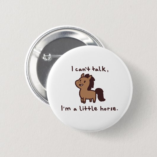 馬 缶バッジ (正面&裏面)