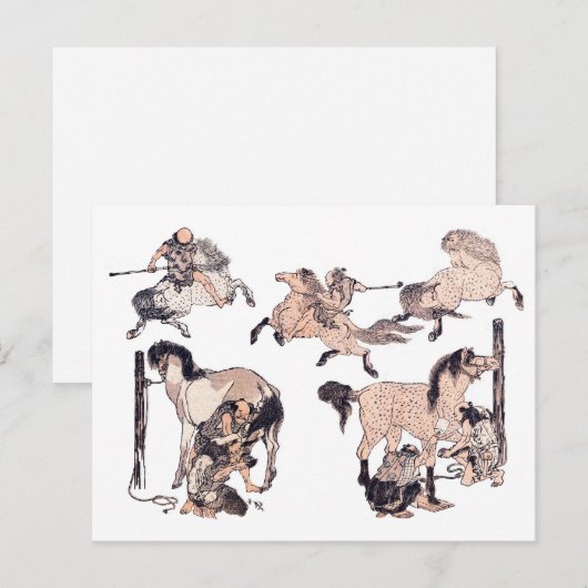 馬（茶色） ポストカード (正面/裏面)