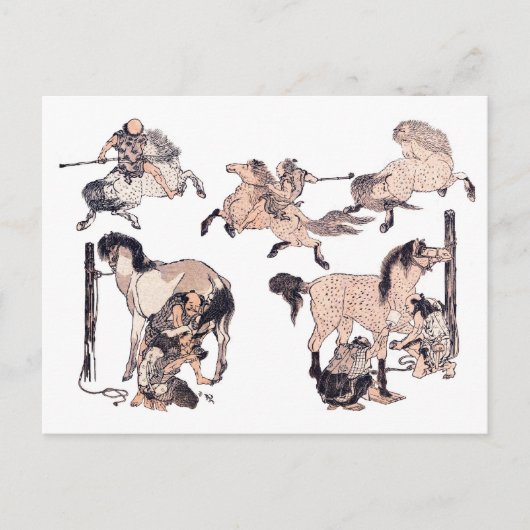 馬（茶色） ポストカード (正面)