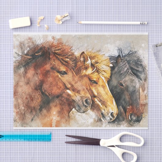 馬 薄葉紙 (クラフト)