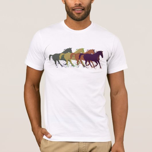 馬.農業動物/国スタイル Tシャツ (正面)