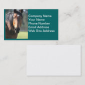 馬: 顔の大きいブラウンの馬のクローズアップ 名刺 (正面/裏面)