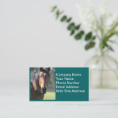 馬: 顔の大きいブラウンの馬のクローズアップ 名刺 (スタンド正面)