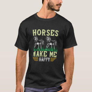 馬 - 馬が私を幸せにする Tシャツ