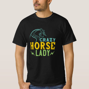 馬-馬熱狂するの女 Tシャツ