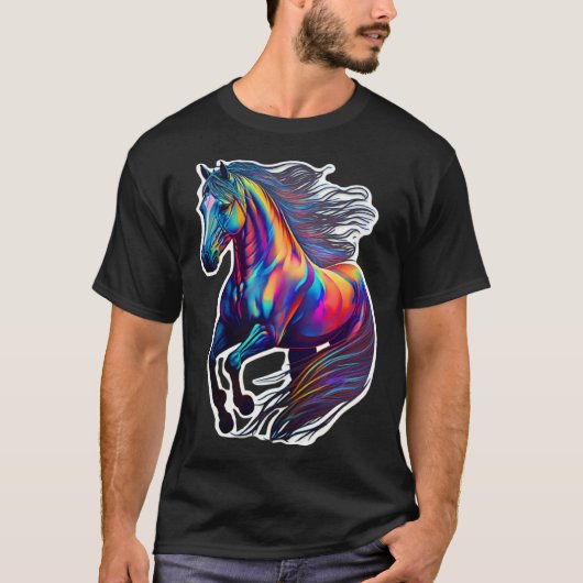 馬 馬術 乗馬 馬 Tシャツ (正面)