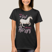 馬 馬術 Tシャツ (正面)