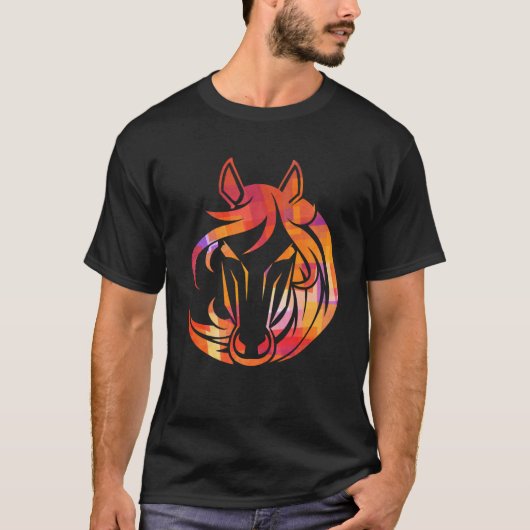 馬，馬，タリオン，動物，乗馬，グラ Tシャツ (正面)