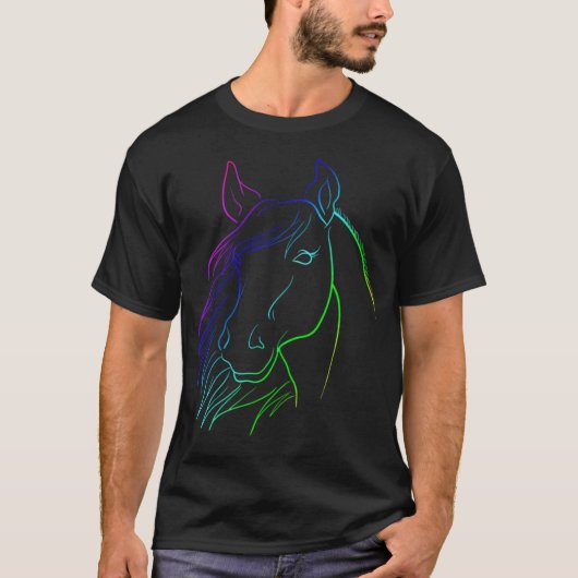 馬 馬 面白いギフト ライディングギフト 競馬 t tシャツ (正面)