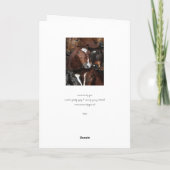 馬、馬、CADに挨拶している馬 カード (裏面)