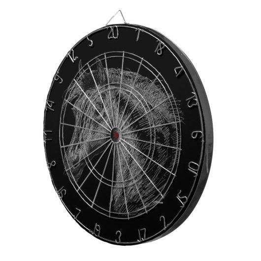 馬：黒 ダーツボード (正面右)