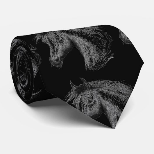 馬：黒 ネクタイ (ロール)