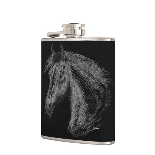 馬：黒 フラスク (左)