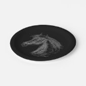 馬：黒 ペーパープレート (アングル)