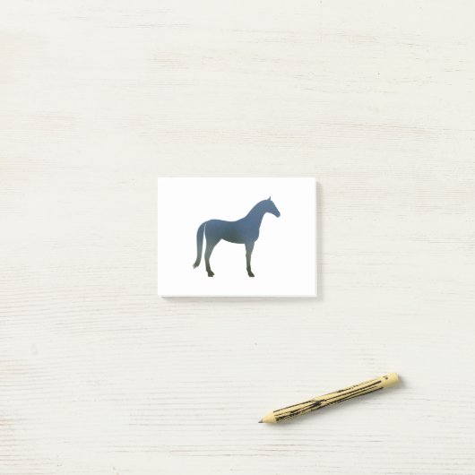 馬- 2 -緑の青 ポストイット (デスク上)