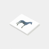 馬- 2 -緑の青 ポストイット (アングル)