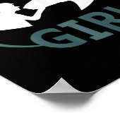 馬Iは馬の女の子の馬好き女性の子供 ポスター (角)