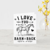 馬Iは、納屋とバックガールズスホブにあなたを愛している カード (黄色い花)