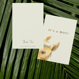 馬It's a Boy Baby Shower Thank You サンキューカード
