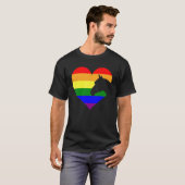 馬LGBT Qゲイプライドクールレインボーフラッグアリー Tシャツ (正面フル)