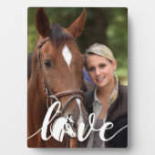 馬LOVE馬術パーソナライズされたモダン写真 フォトプラーク (正面)