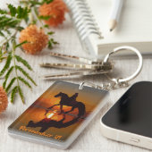 馬Lover.Horsebackの乗馬のためのパーソナライズなギフト キーホルダー (正面右)