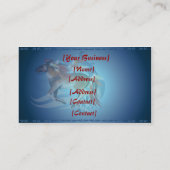 馬Nの明るい羽の名刺 名刺 (裏面)