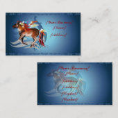 馬Nの明るい羽の名刺 名刺 (正面/裏面)