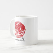 馬Papercutの年 コーヒーマグカップ (正面左)