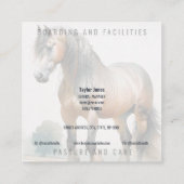 馬QRコードスクエアビジネスカード スクエア名刺 (裏面)