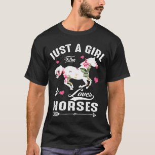 馬Tを愛する女の子 Tシャツ