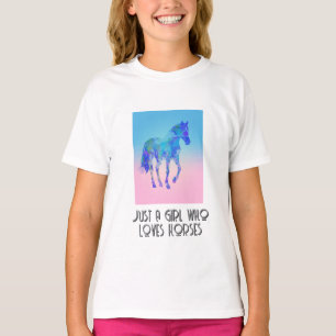 馬Tシャツが大好きな女の子 Tシャツ